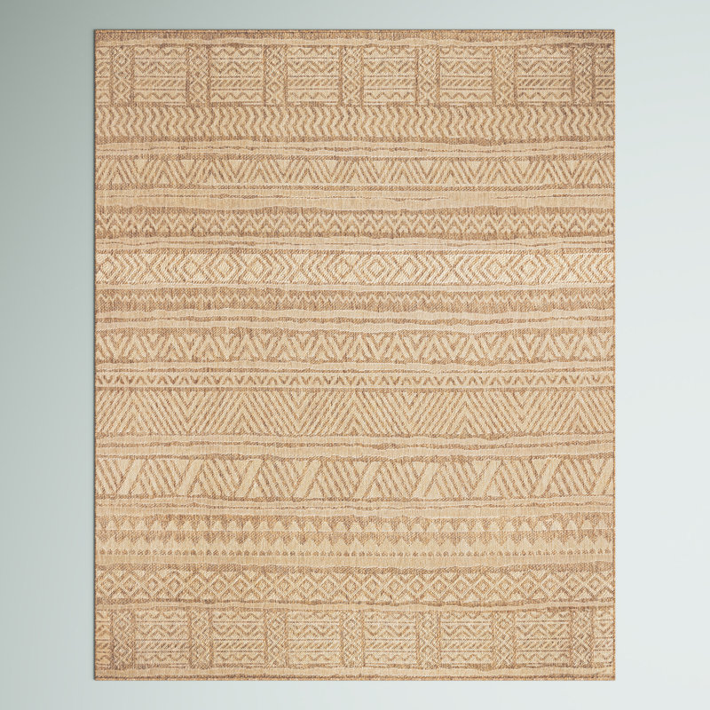 Geometric Indoor / Outdoor Area Rug, Rectangle 244 x 305cm
