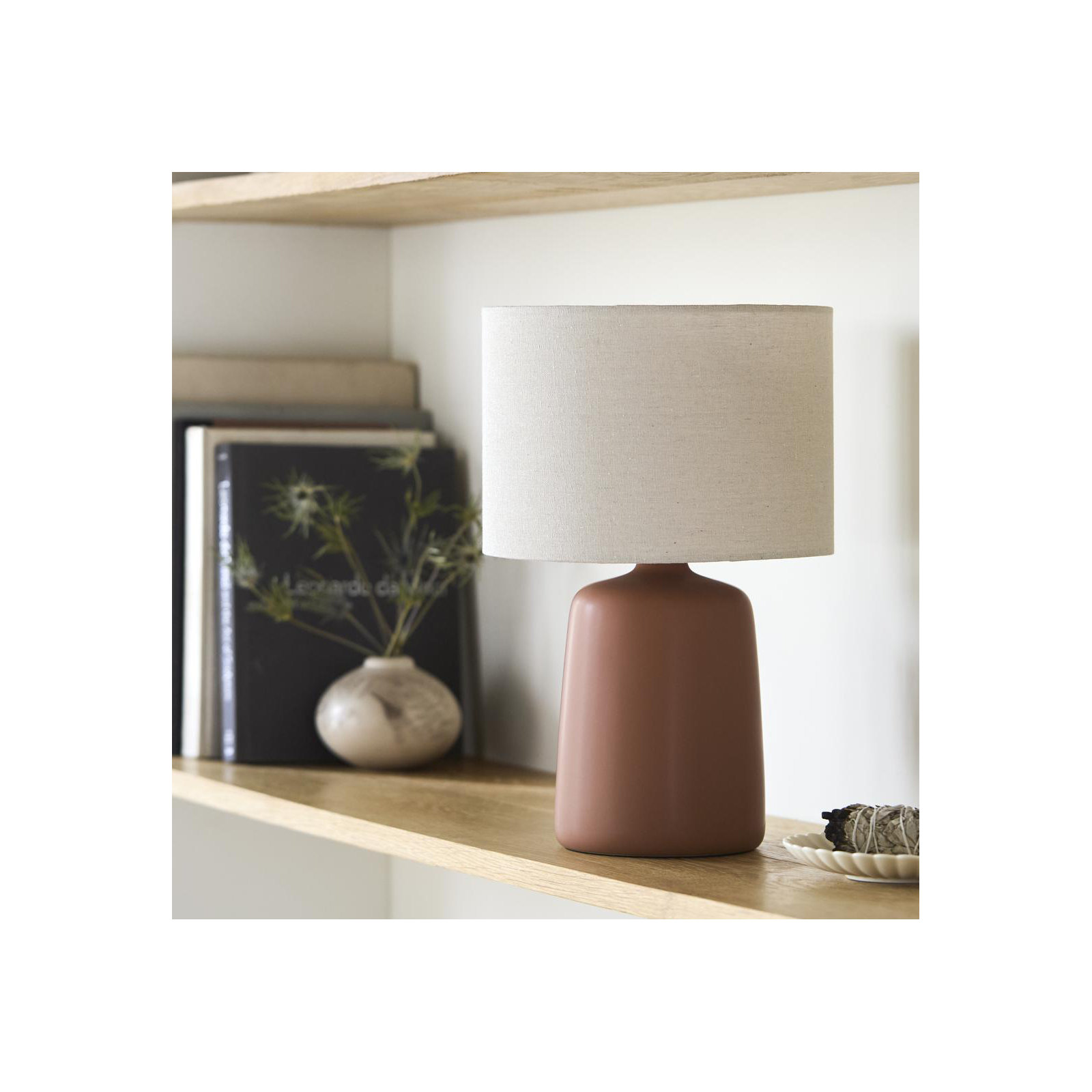Pramit Accent Table Lamp, Red