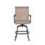 Tabouret de bar pivotant d'extérieur en aluminium pour patio, ensemble de 2