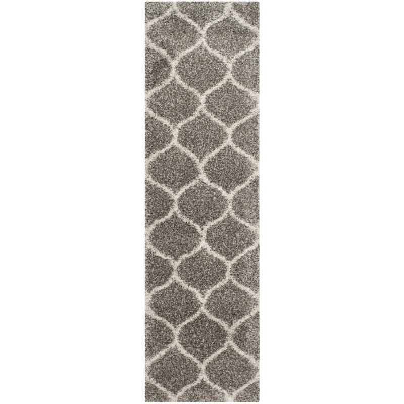 Darrold Shag Performance Geometric Rug, Runner 2'3" x 12'
