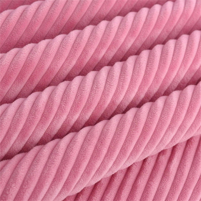 Repose-pieds plein Corduroy Upholstery, Pink