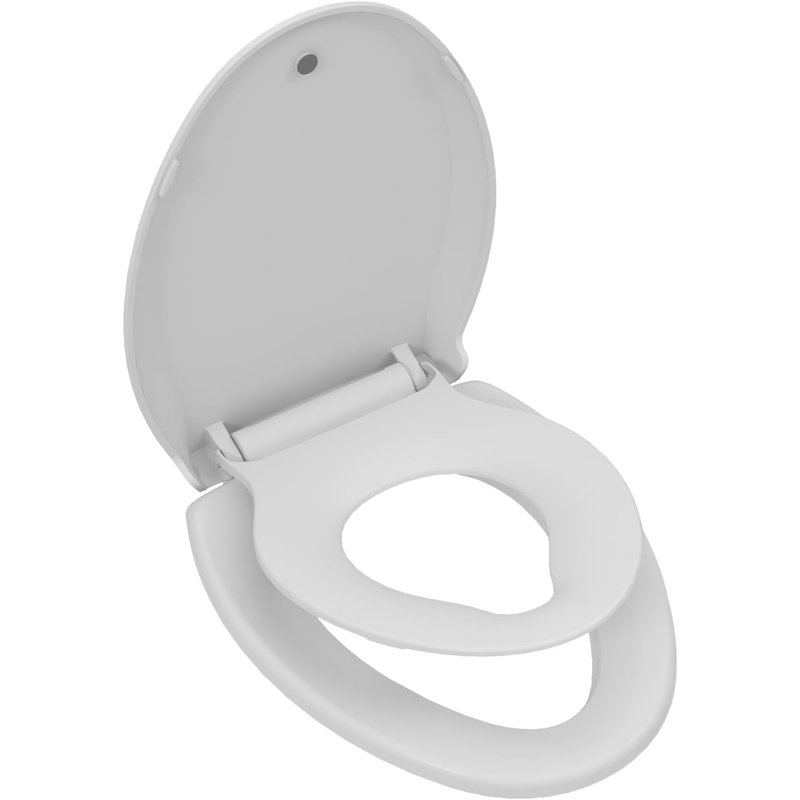 Siège de toilette 2 en 1 en PP blanc 2 po 1