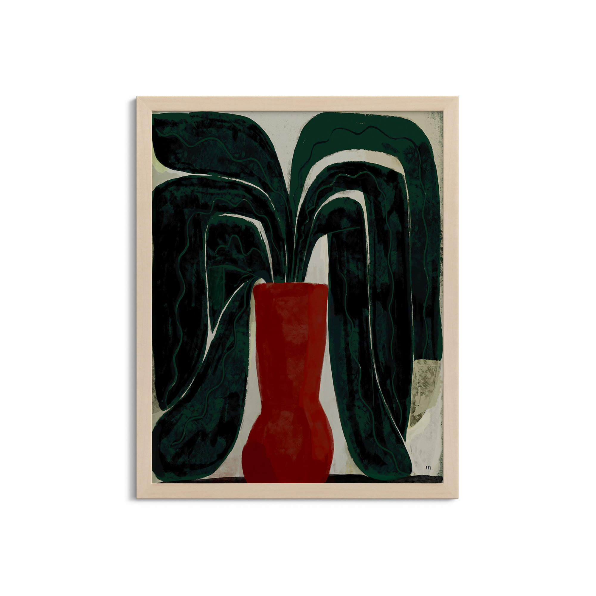 Plant #8 by StudioM, 50" H x 40" W x 1.25" D, Brown