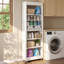 Chariot de rangement roulant de 185 cm de haut, organisateur d'armoire mince à 7 niveaux, tablette de rangement coulissante étroite