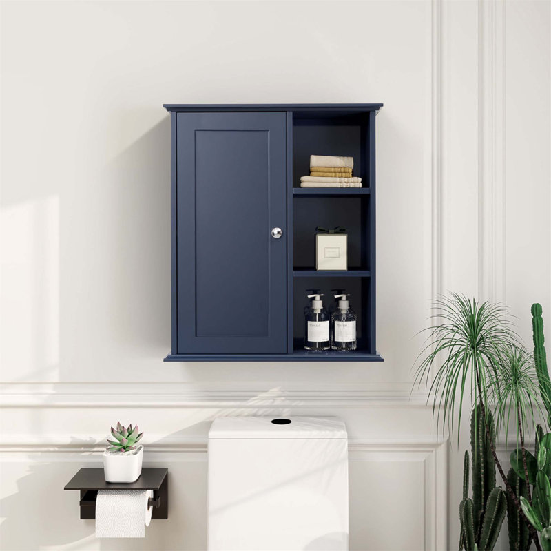 Armoire murale de salle de bain améliorée avec rangement au-dessus des toilettes, armoires à pharmacie en bois pour une organisation et un gain de place optimaux