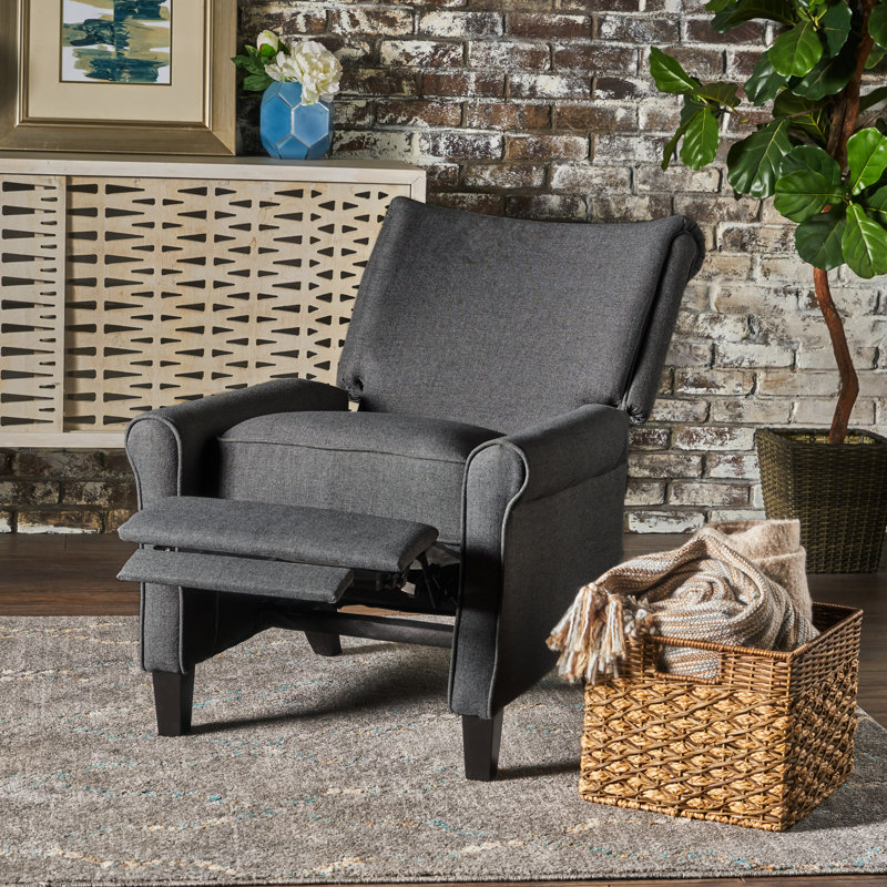 Fauteuil inclinable manuel manuel, Polyester gris anthracite