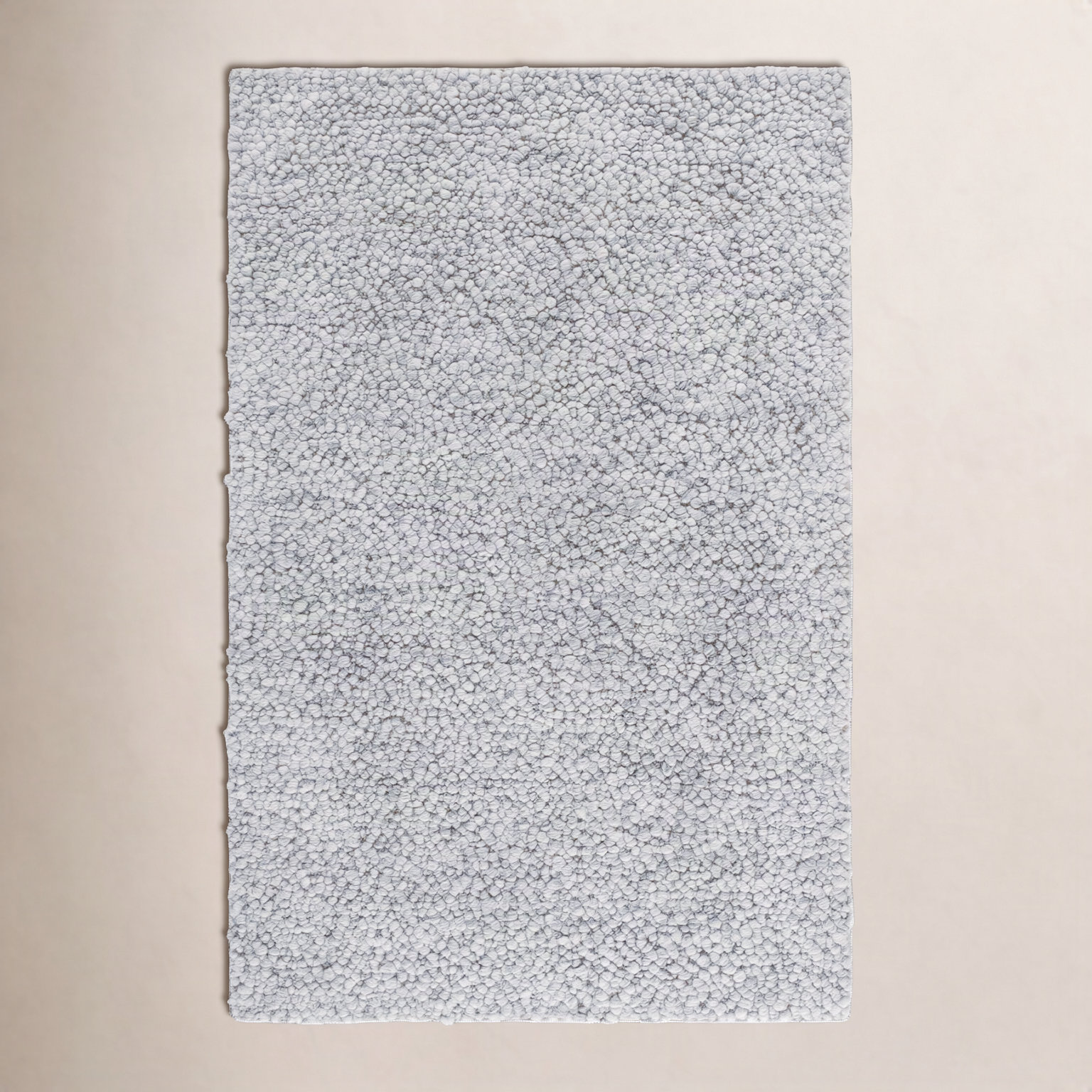 Aaliyah Light Grey Hand-Woven Rug, Rectangle 4' x 6'