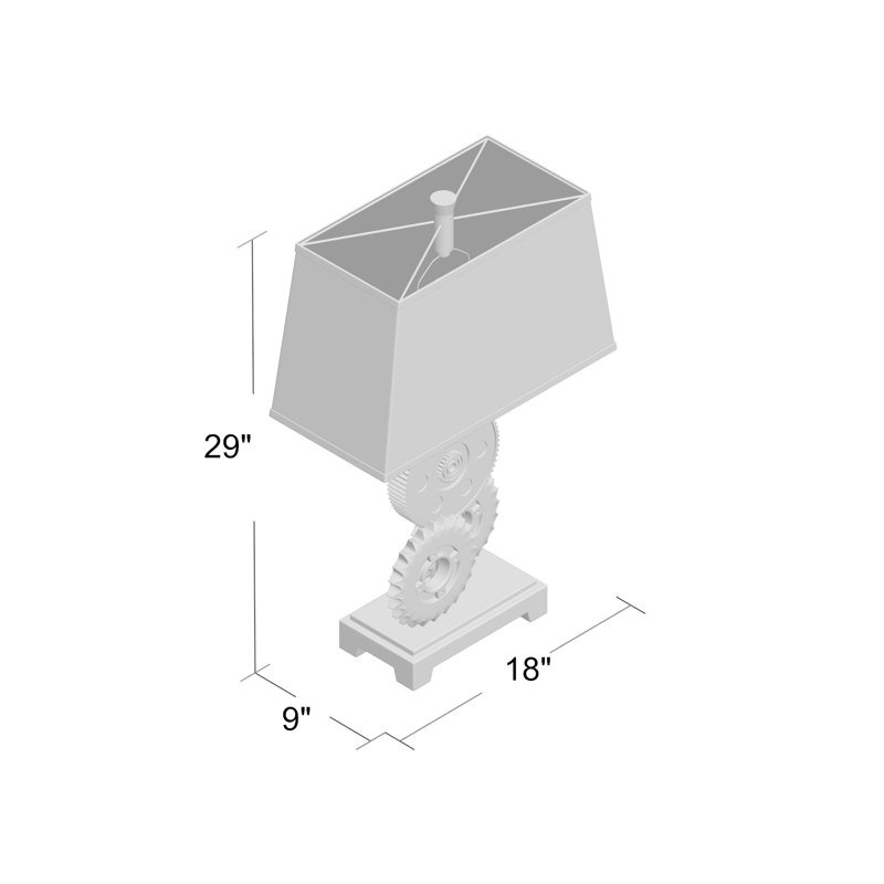 Morita Resin Gears Novelty Table Lamp