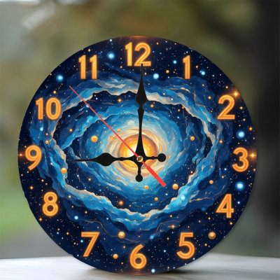 Cosmic Galaxy, horloge, chiffres, nébuleuse, espace