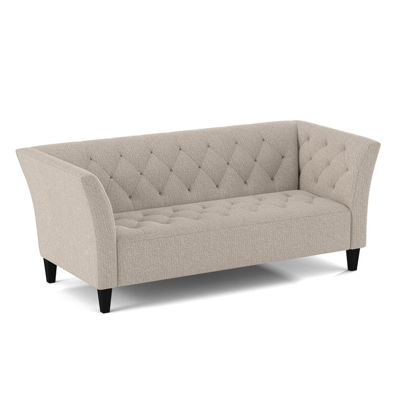 Carruth Upholstered 76'' Sofa, Gypsy Cream Performance Microfiber