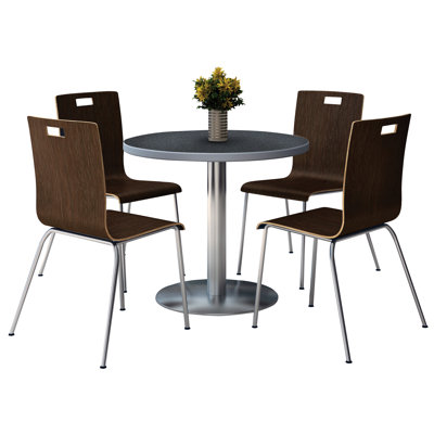 36" L Round Breakroom Table and Chair Set