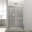 Porte de douche coulissante sans cadre, 122 cm (L) x 193 cm (H), chromée, verre trempé 8 mm-90550845