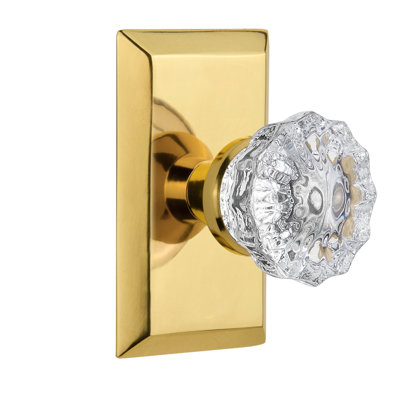 Studio Plate with Crystal Door Knob