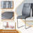  63'' Wooden Dining Table Set, Rectangle Gray Dining Table Set for 4/6 with Leather Chairs-755028159-755028155