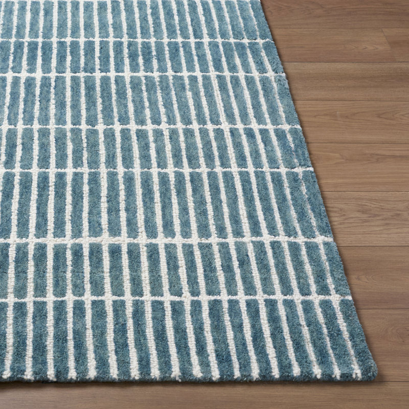 Tapis touffeté à la main Vista, Blue, Rectangle 10' x 14'
