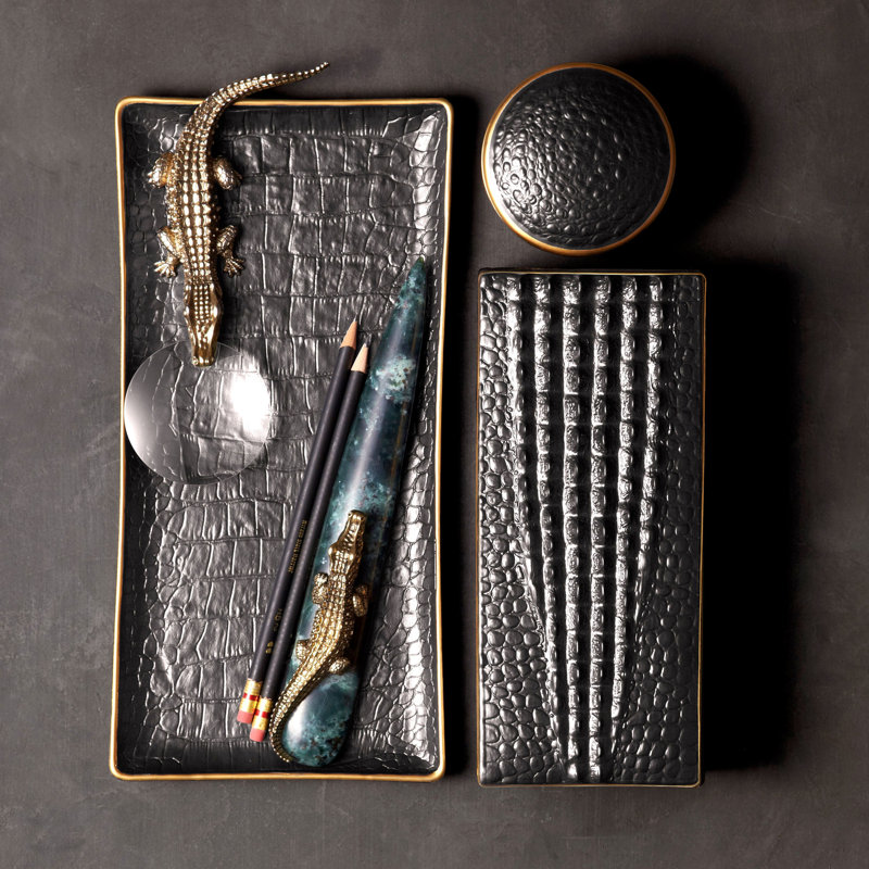 Gold Plated Crocodile Letter Opener