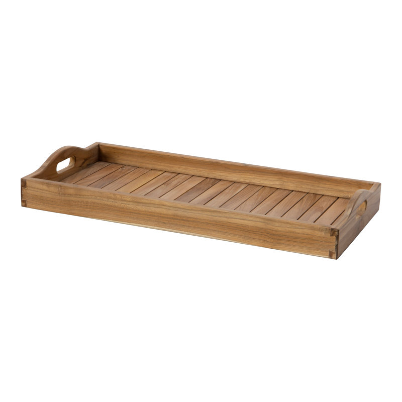 Plateau en bois massif, H 2,5 po x l 25 po x P 12,5 po