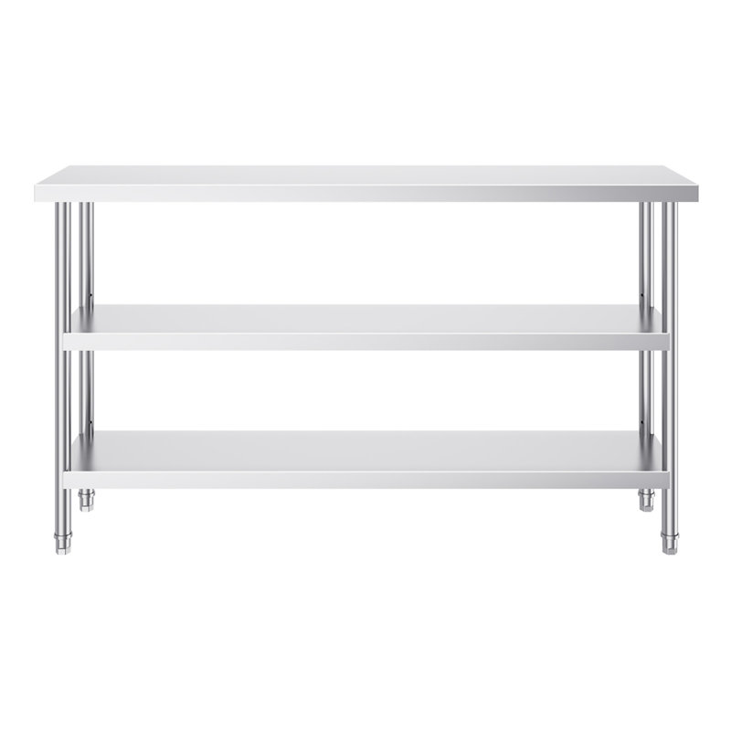Table de préparation en acier inoxydable