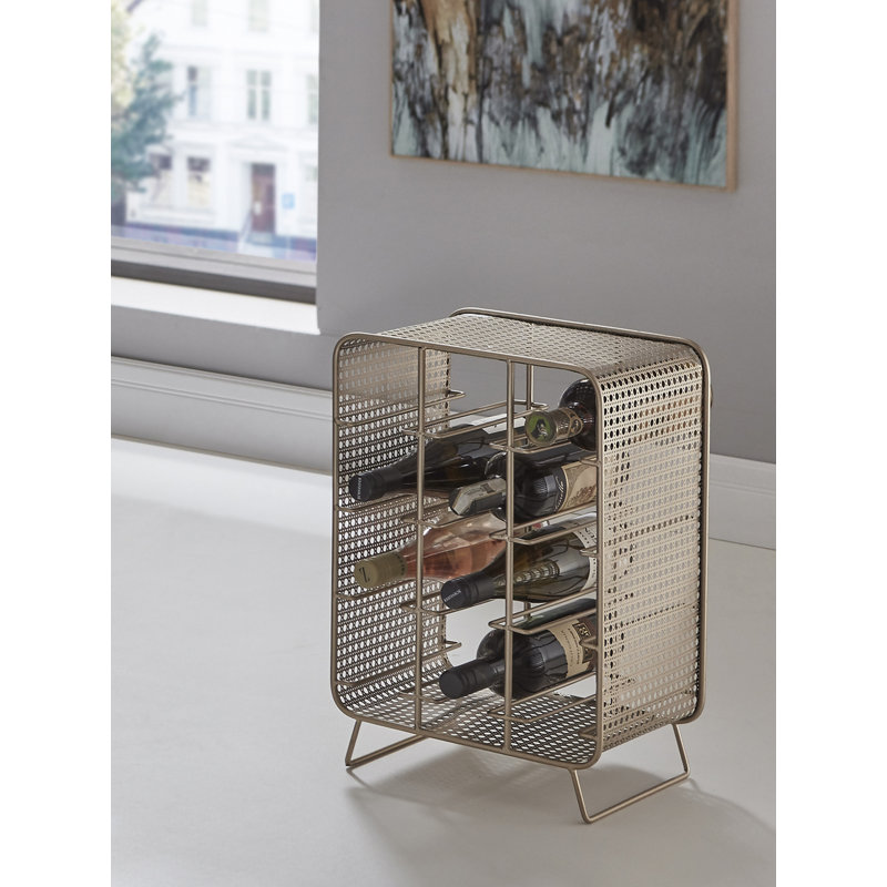 Dunnell Floor Wine Bottle Rack, Gold