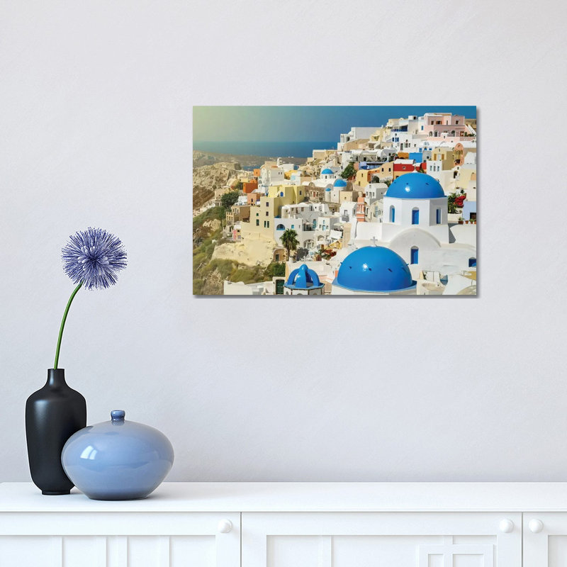 Santorini by Ben Heine - Wrapped Canvas Print, 30.48 cm H x 45.72 cm W