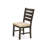 Ane 7Pc Dining Table Set, Cream Upholstered Chairs, Rough Sawn Brown