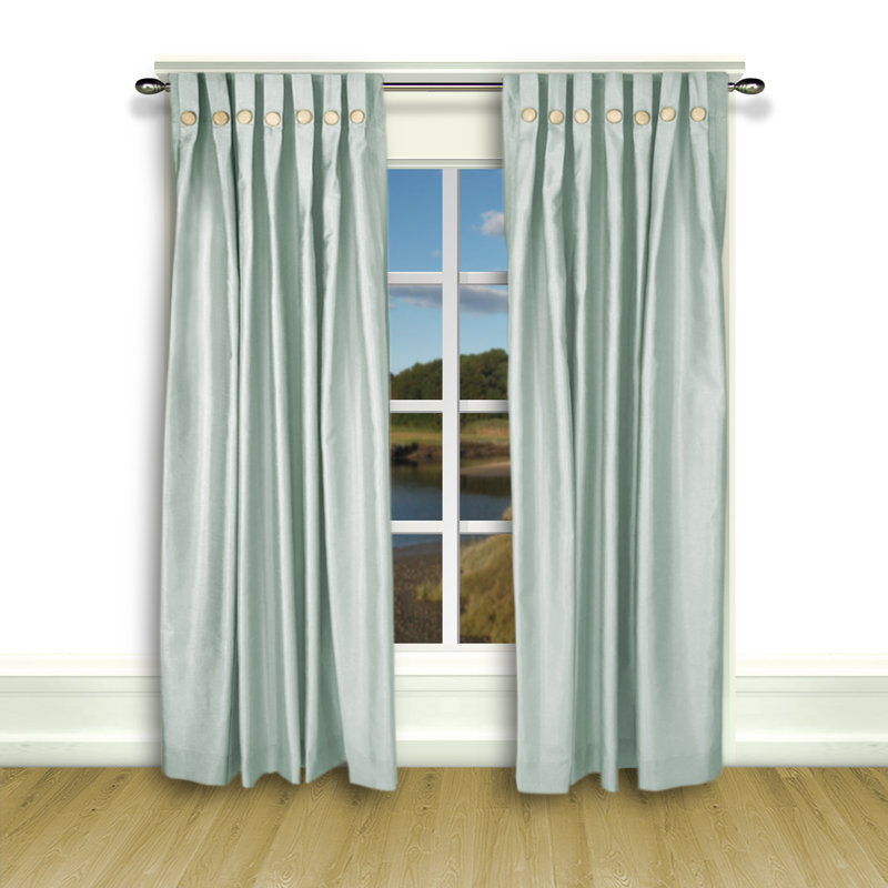 Kensa Room Darkening Curtain Pair, Taupe, 27" W x 63" L