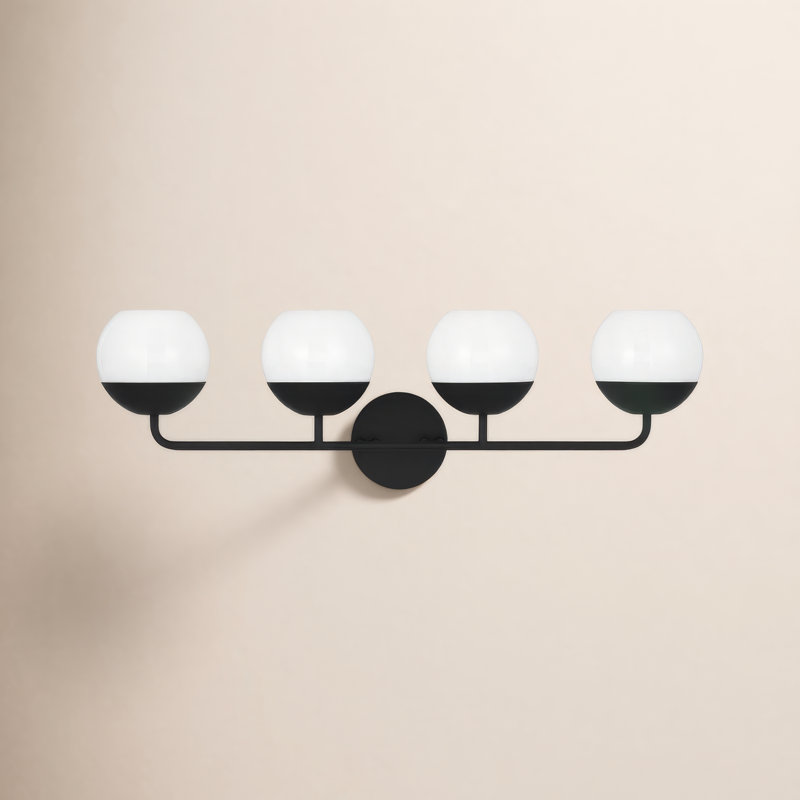 Avoca 4 - Light Dimmable Vanity Light, Midnight Black