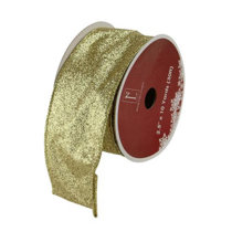 4” x 10 Yard Red Sheldon Velvet Metallic Back Ribbon - Decorator's