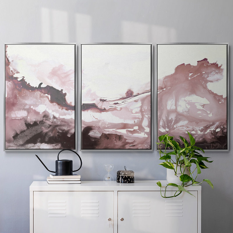 UHIB411ALTV1 - Multi Piece Framed Canvas, 36" H x 75" W, Silver Framed