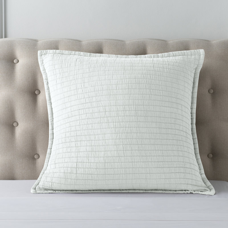 Boyfriend Matelasse Sham, Sky, Euro
