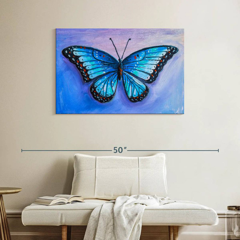 Brampt Blue Butterfly, 26" H x 39" W
