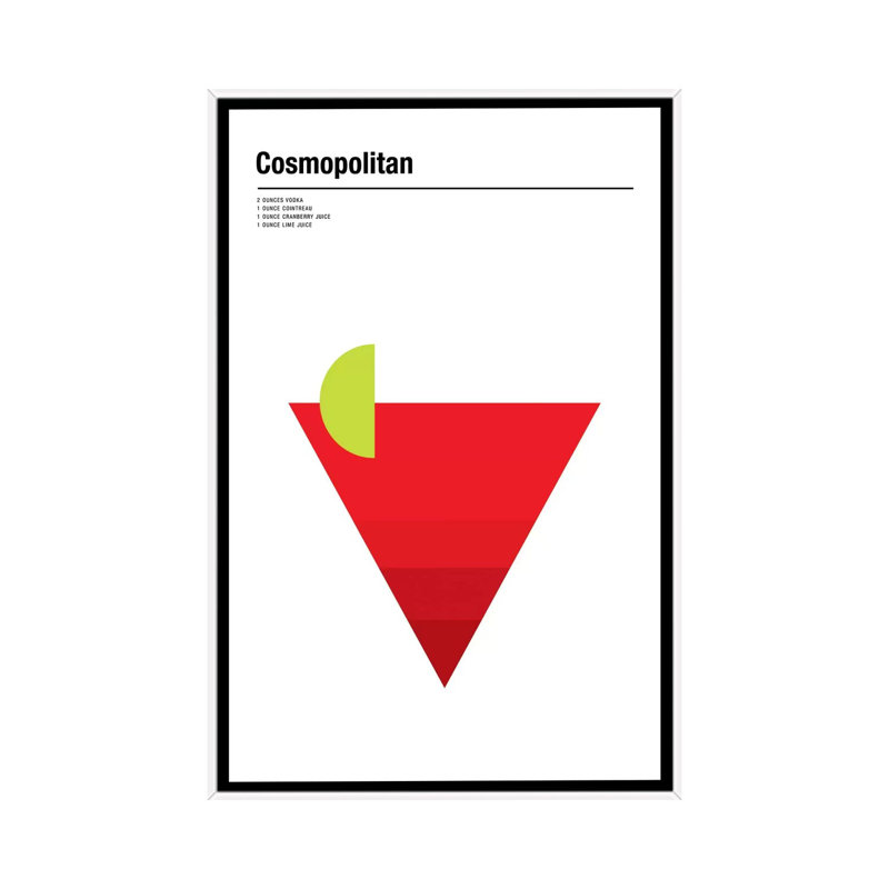 Cosmopolitan by Nick Barclay - Print on Canvas, White Framed, 66.04 cm H x 45.72 cm W