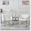 2 ensembles de 1 fauteuil avec accoudoirs suspendus et structure en métal