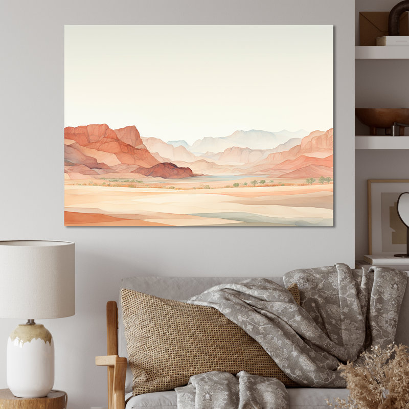 «Minimalisme Canyon View I - Canyon», art mural, H 24 po x l 32 po x P 1 po, Toile tendue