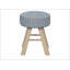 Repose-pieds, repose-pieds, repose-pieds, repose-pieds 12 po, velours gris, pieds en bois naturel