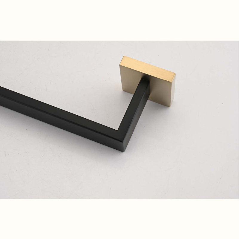 4 - Piece Bathroom Hardware Set, Brushed Gold/Matte Black