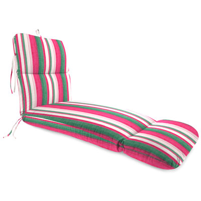 Coussin de chaise longue d'extérieur 74 "x 22" avec attaches et boucle