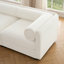 Grand canapé modulaire modulaire avec rangement Canapé modulaire en chenille pour le salon, dossier cylindrique et accoudoirs 6 places, blanc