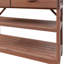 Table de rempotage d'extérieur avec roues verrouillables, îlot de cuisine extérieur avec huche supérieure-1372752507