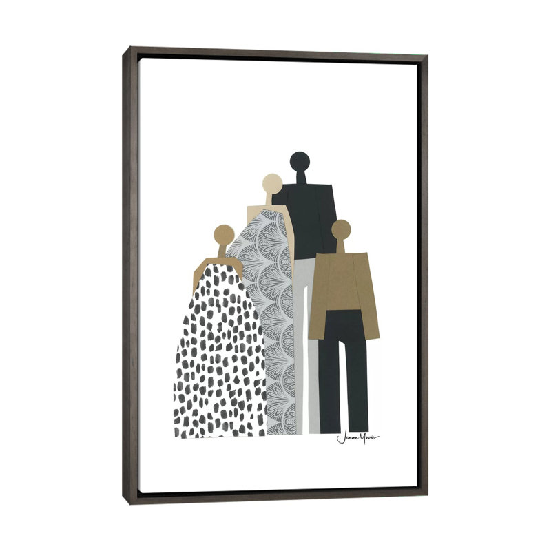 Reproduction d’art sur bois de Lou Lou par Lou Lou, H 40 po x l 26 po x P 1,5 po, Toile encadrée de bois rustique foncé