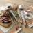French Home Laguiole 4-Piece Connoisseur Steak Knife Set with Olive Wood Handles