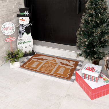 Christmas Decoration Door Mat Christmas Welcome Mat Non-Slip And