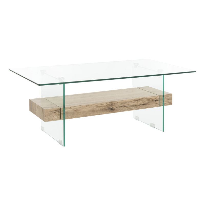 Table basse en traineau Kayley, Naturel