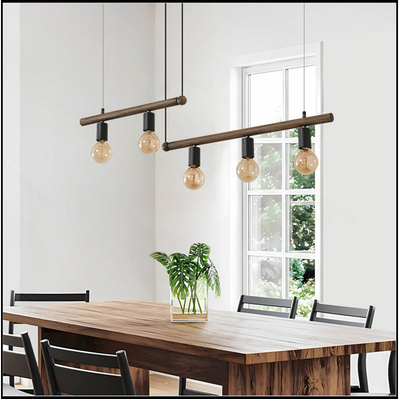 Luminaire suspendu pour îlot de cuisine à 5 lumières [Sans ampoule]
