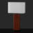 Elsee Burl Wood Table Lamp