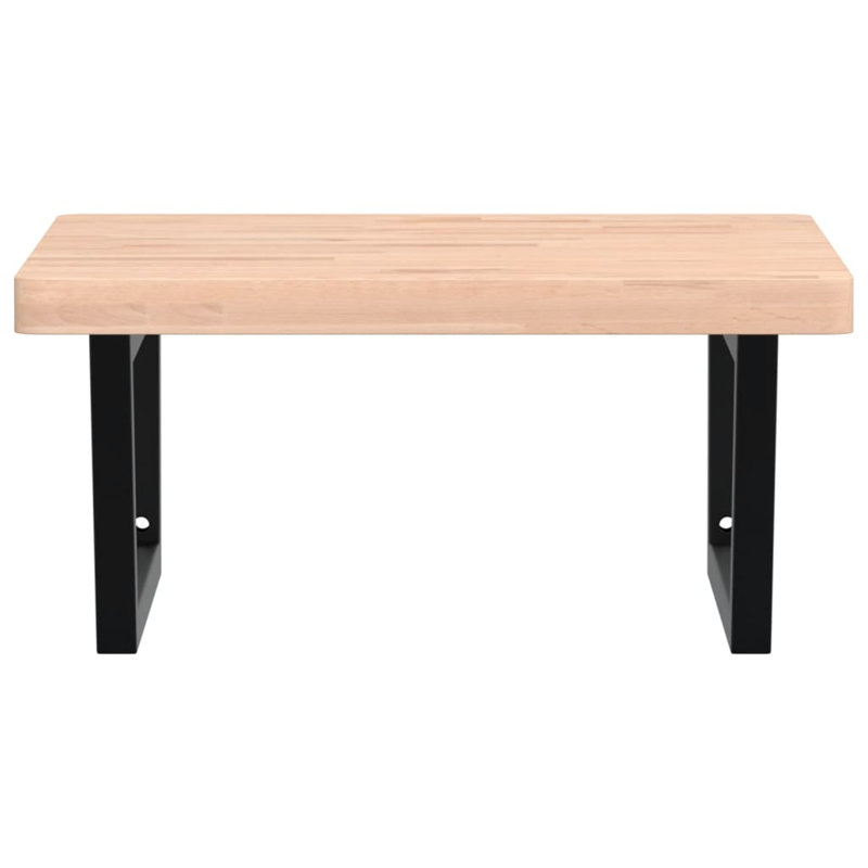 Brazzeal 60cm Solid Wood Bathroom Vanity Top, Beech/Black