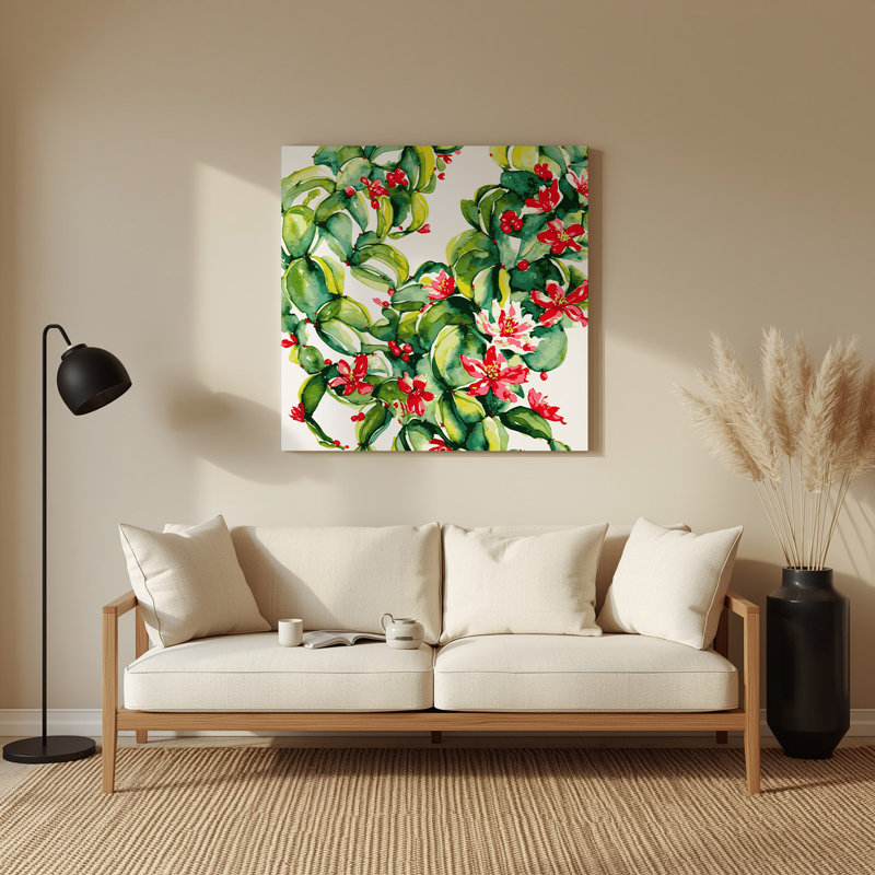 Aquarelle botanique 80, art mural en métal beige, H 12 po x l 12 po