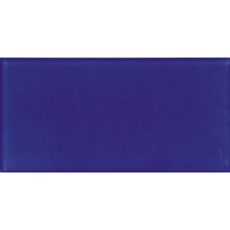 3"X 6" Matte Finished Glass Subway Tile, Blue