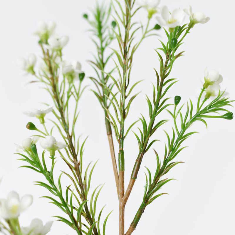 Fleur de cire artificielle Audet Silk (paquet de 1 branche), Crème