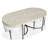 Morrell Oval Cocktail Table With 2 Ottomans